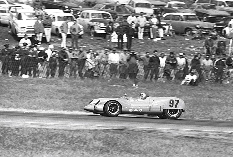 Dave MacDonald, Carroll Shelby, Lang Cooper King Cobra, Laguna Seca Raceway